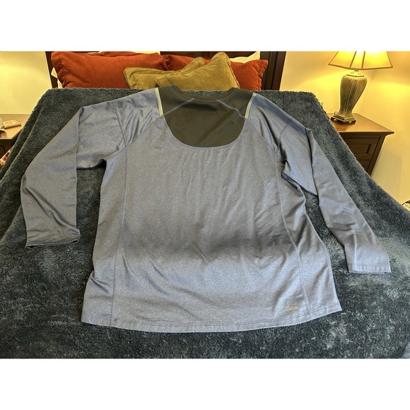 Spyder Shirt Mens Adult XLarge Blue Lightweight Long Sleeve Active Logo Athletic - Picture 5 of 5